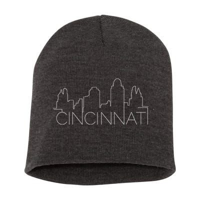 Cincinnati Skyline City View Short Acrylic Beanie