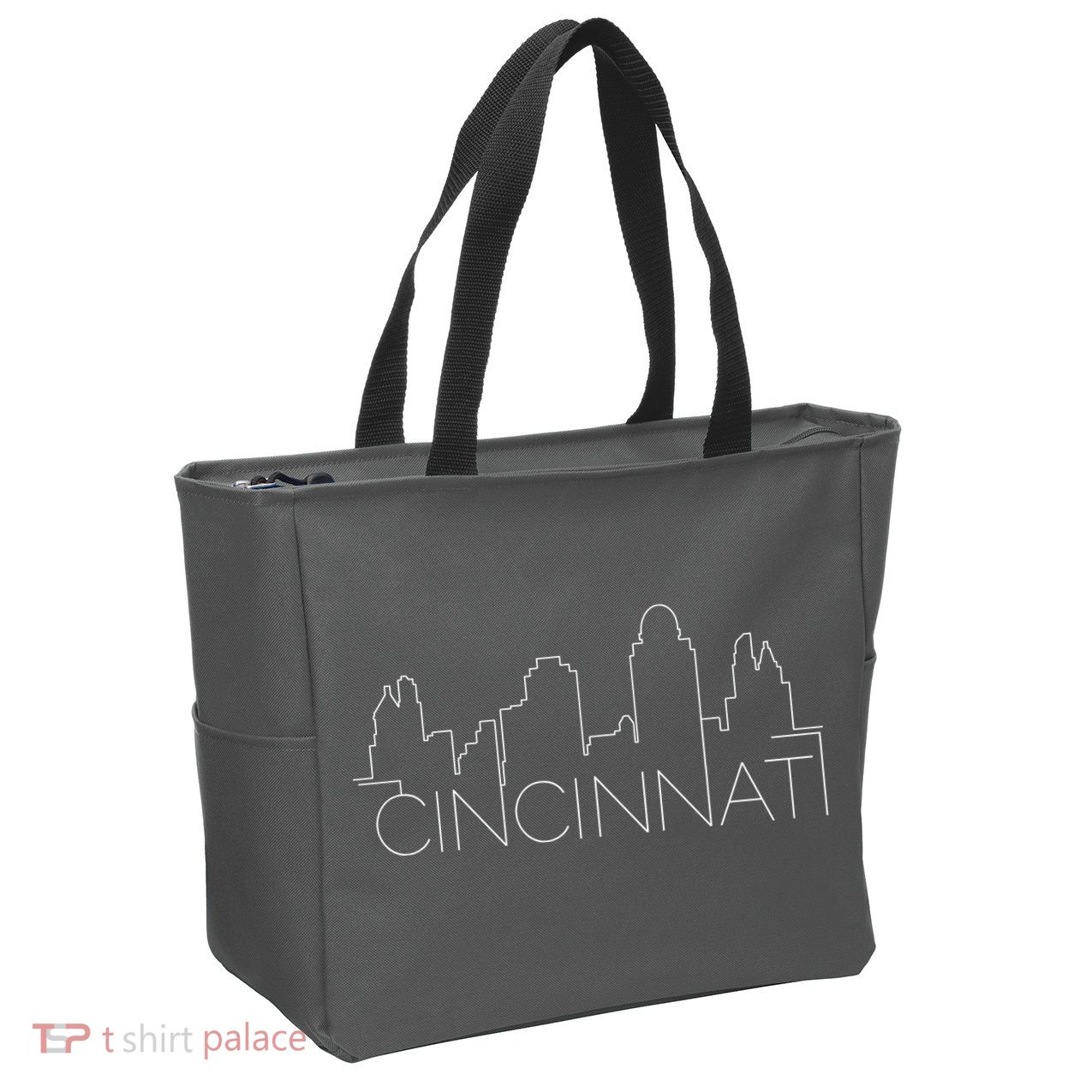 Cincinnati Skyline City View Zip Tote Bag