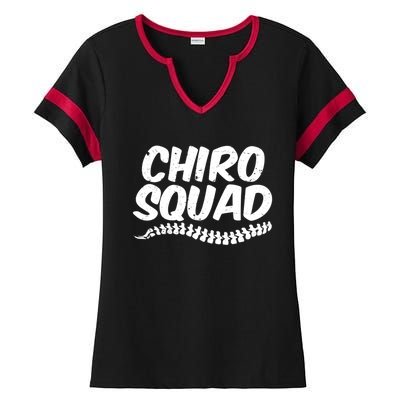 Chiro Squad Chiropractic Funny Chiropractor Novelty Humor Cool Gift Ladies Halftime Notch Neck Tee