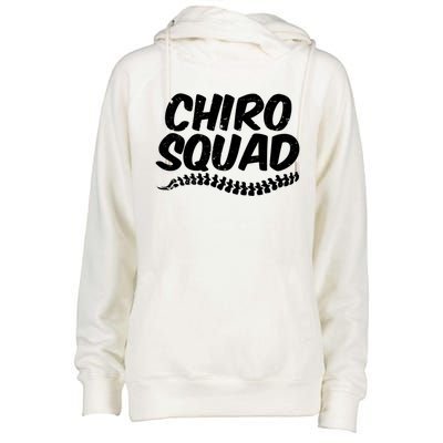 Chiro Squad Chiropractic Funny Chiropractor Novelty Humor Cool Gift Womens Funnel Neck Pullover Hood