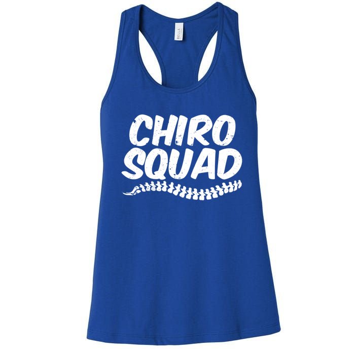 Chiro Squad Chiropractic Funny Chiropractor Novelty Humor Cool Gift Women's Racerback Tank