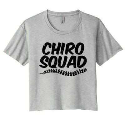 Chiro Squad Chiropractic Funny Chiropractor Novelty Humor Cool Gift Women's Crop Top Tee