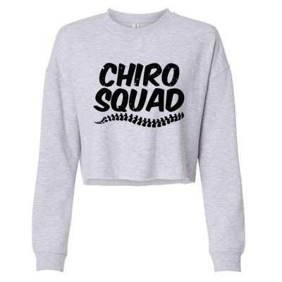 Chiro Squad Chiropractic Funny Chiropractor Novelty Humor Cool Gift Cropped Pullover Crew