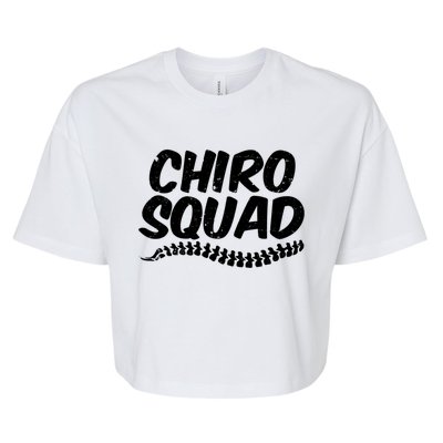 Chiro Squad Chiropractic Funny Chiropractor Novelty Humor Cool Gift Bella+Canvas Jersey Crop Tee