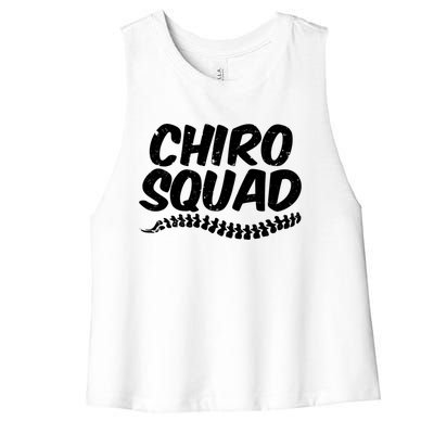 Chiro Squad Chiropractic Funny Chiropractor Novelty Humor Cool Gift Women's Racerback Cropped Tank