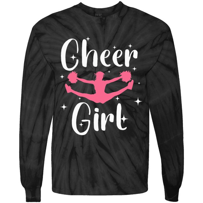 Cheer Squad Cheerleading Funny Cheerleader Tie-Dye Long Sleeve Shirt