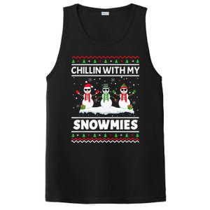 Christmas Snow Chillin With My Celebrating Snowmies Funny Gift PosiCharge Competitor Tank