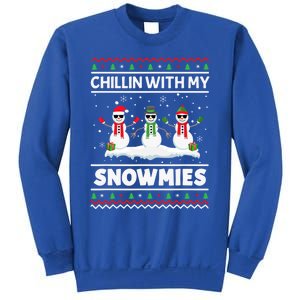 Christmas Snow Chillin With My Celebrating Snowmies Funny Gift Sweatshirt