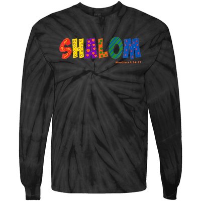 Colorful Shalom Tie-Dye Long Sleeve Shirt