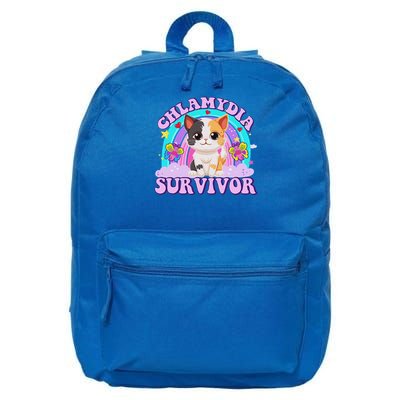 Chlamydia Survivor Cat Meme 16 in Basic Backpack