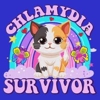 Chlamydia Survivor Cat Meme Poster