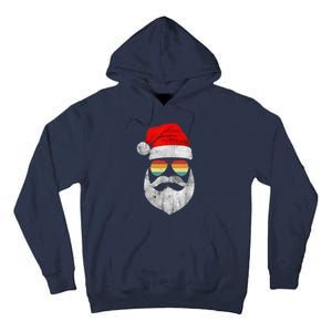 Cool Santa Claus Face With Sunglasses & Hat Beard Christmas Tall Hoodie