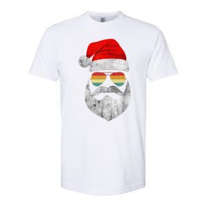 Cool Santa Claus Face With Sunglasses & Hat Beard Christmas Softstyle CVC T-Shirt