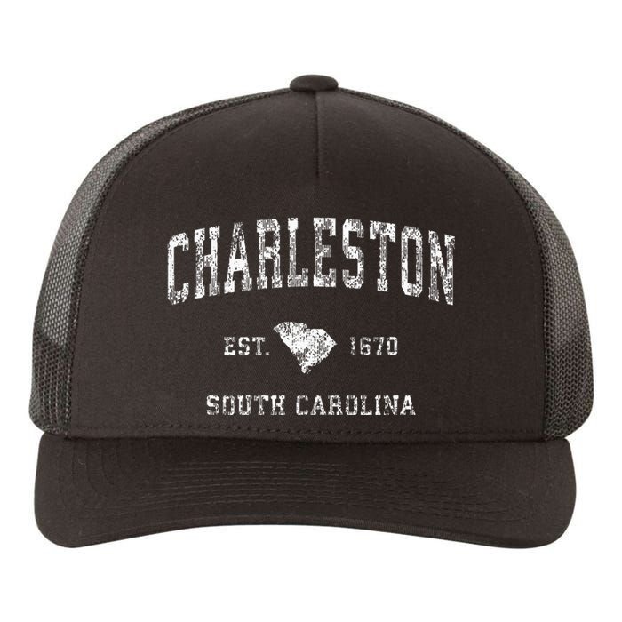 Charleston South Carolina Sc Vintage Athletic Sports Design Yupoong Adult 5-Panel Trucker Hat