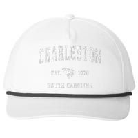 Charleston South Carolina Sc Vintage Athletic Sports Design Snapback Five-Panel Rope Hat