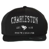 Charleston South Carolina Sc Vintage Athletic Sports Design Wool Snapback Cap