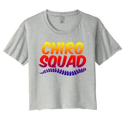 Chiro Squad Chiropractic Funny Chiropractor Novelty Humor Gift Women's Crop Top Tee