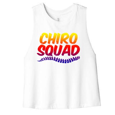 Chiro Squad Chiropractic Funny Chiropractor Novelty Humor Gift Women's Racerback Cropped Tank