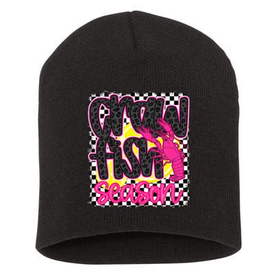 Crawfish Season Crawfish Boil Lobster Cajun Short Acrylic Beanie