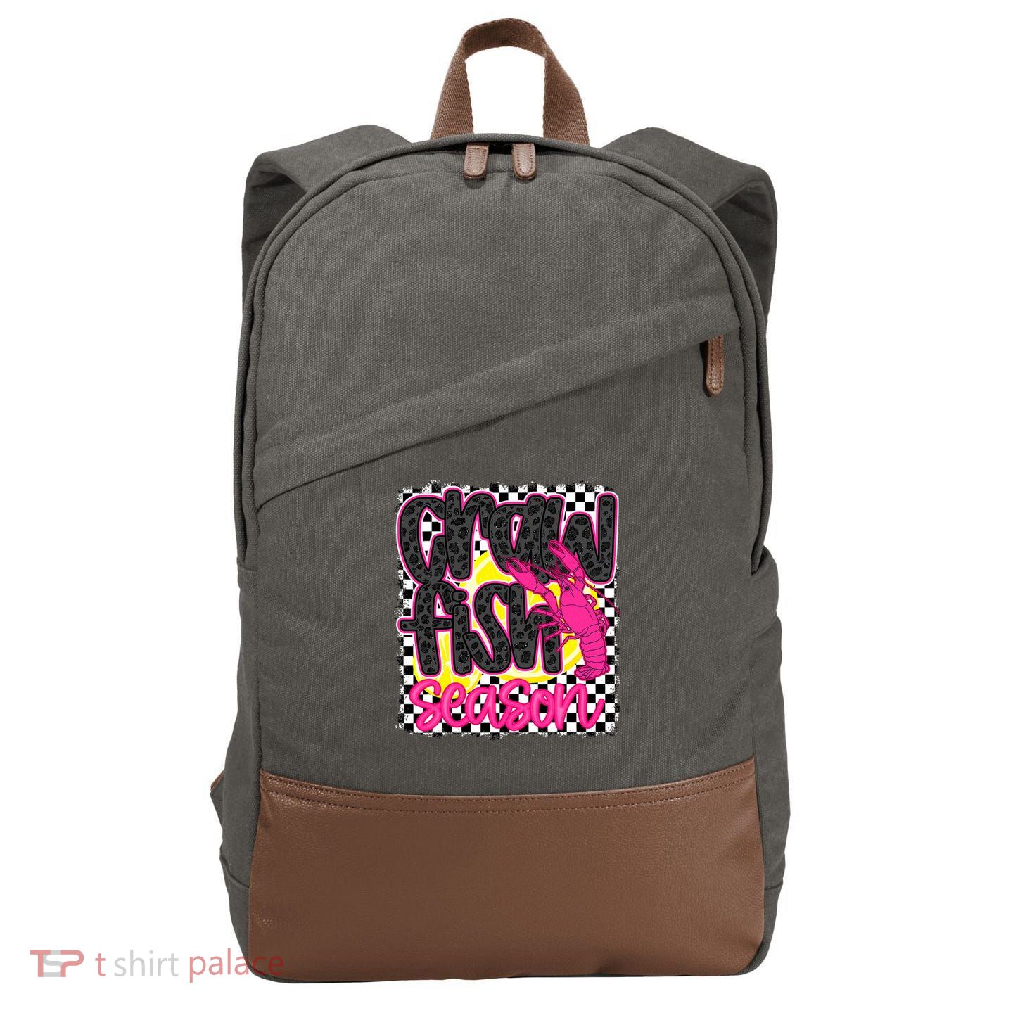 Crawfish Season Crawfish Boil Lobster Cajun Cotton Canvas Backpack