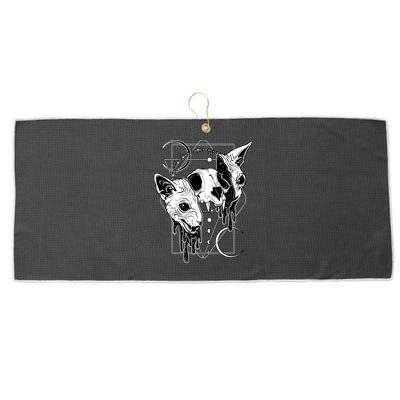 Cosmic Sphynx Large Microfiber Waffle Golf Towel