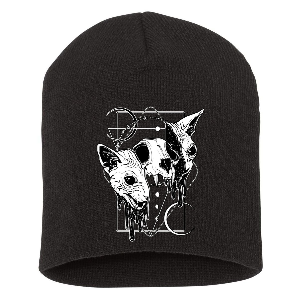 Cosmic Sphynx Short Acrylic Beanie