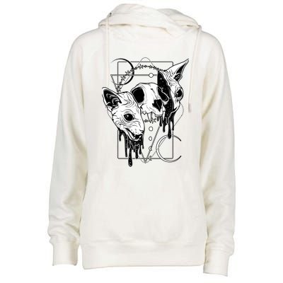 Cosmic Sphynx Womens Funnel Neck Pullover Hood