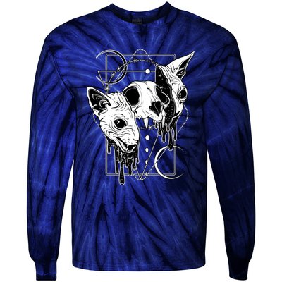 Cosmic Sphynx Tie-Dye Long Sleeve Shirt