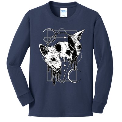 Cosmic Sphynx Kids Long Sleeve Shirt