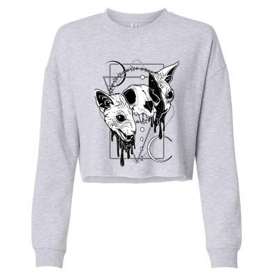 Cosmic Sphynx Cropped Pullover Crew