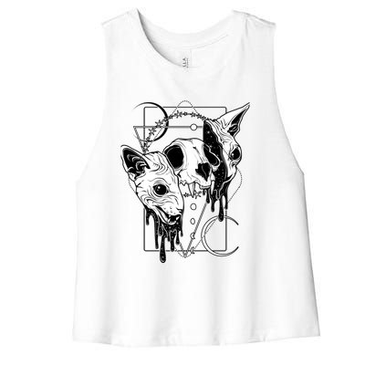 Cosmic Sphynx Women's Racerback Cropped Tank