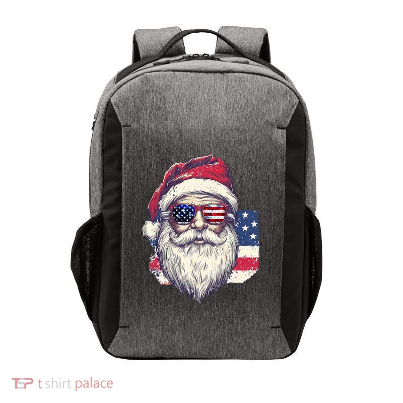 Christmas Santa Claus Patriotic Usa Sunglasses In July Vector Backpack