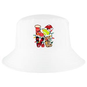 Christmas Santa Claus Tennis Game Tennis Racket Humor Quote Cool Comfort Performance Bucket Hat