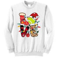 Christmas Santa Claus Tennis Game Tennis Racket Humor Quote Sweatshirt