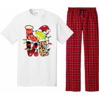 Christmas Santa Claus Tennis Game Tennis Racket Humor Quote Pajama Set