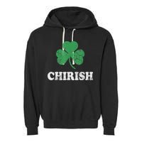 Chirish Shamrock Chicago Irish St Patricks Day Garment-Dyed Fleece Hoodie