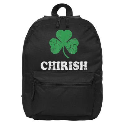 Chirish Shamrock Chicago Irish St Patricks Day 16 in Basic Backpack