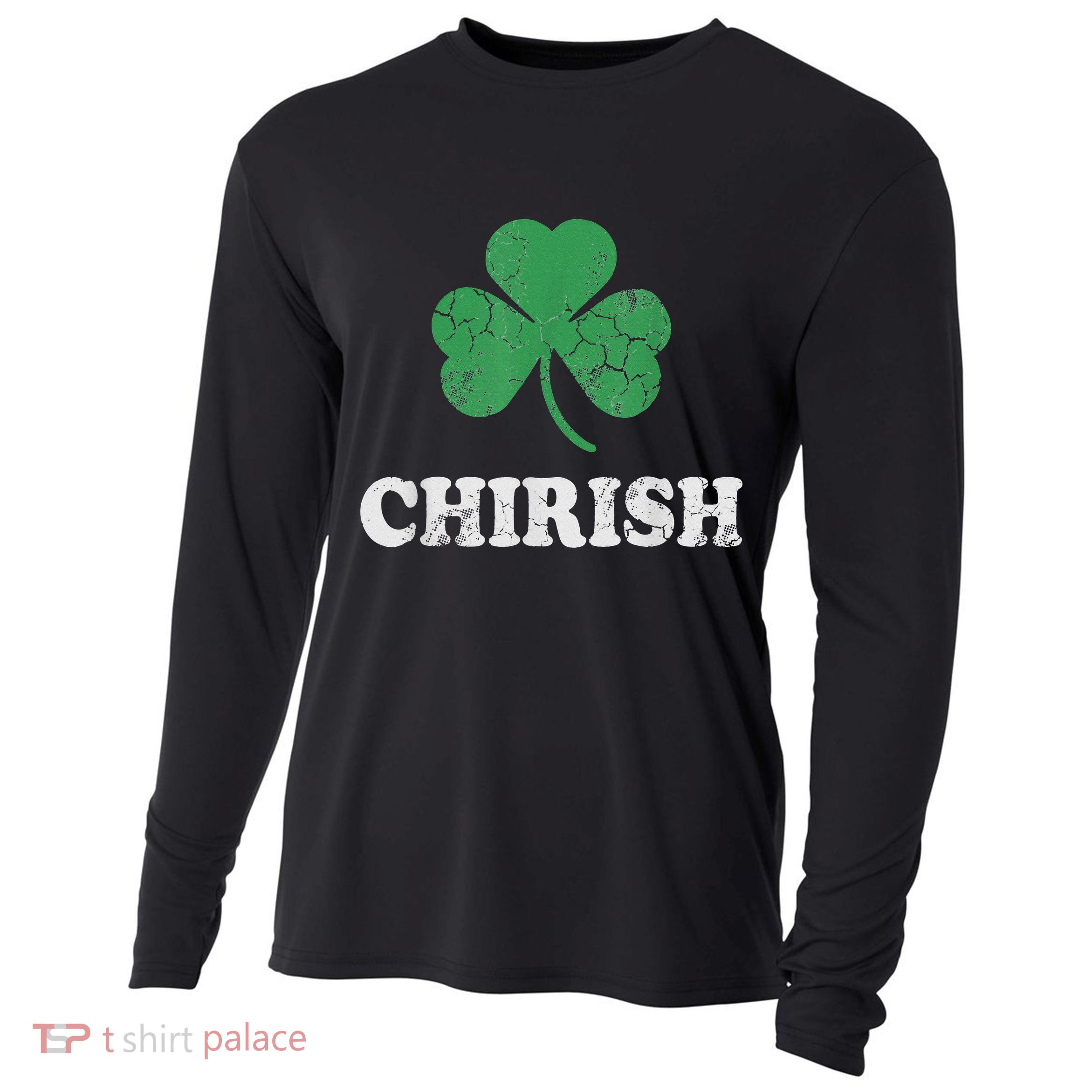 Chirish Shamrock Chicago Irish St Patricks Day Cooling Performance Long Sleeve Crew