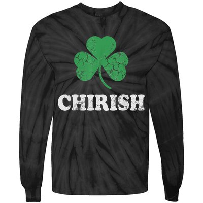 Chirish Shamrock Chicago Irish St Patricks Day Tie-Dye Long Sleeve Shirt