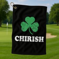 Chirish Shamrock Chicago Irish St Patricks Day Golf Towel