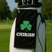 Chirish Shamrock Chicago Irish St Patricks Day Golf Towel