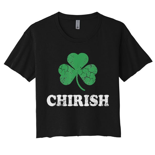 Chirish Shamrock Chicago Irish St Patricks Day Crop Top