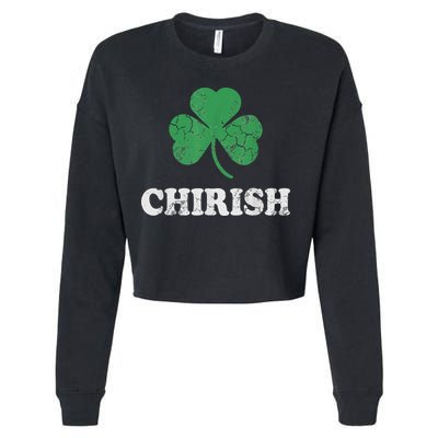 Chirish Shamrock Chicago Irish St Patricks Day Cropped Pullover Crew