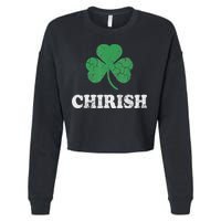 Chirish Shamrock Chicago Irish St Patricks Day Cropped Pullover Crew