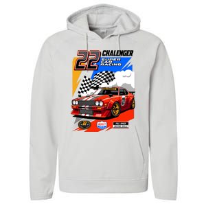 Chalenger Super Car Racing Performance Fleece Hoodie