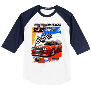 Chalenger Super Car Racing Baseball Sleeve Shirt