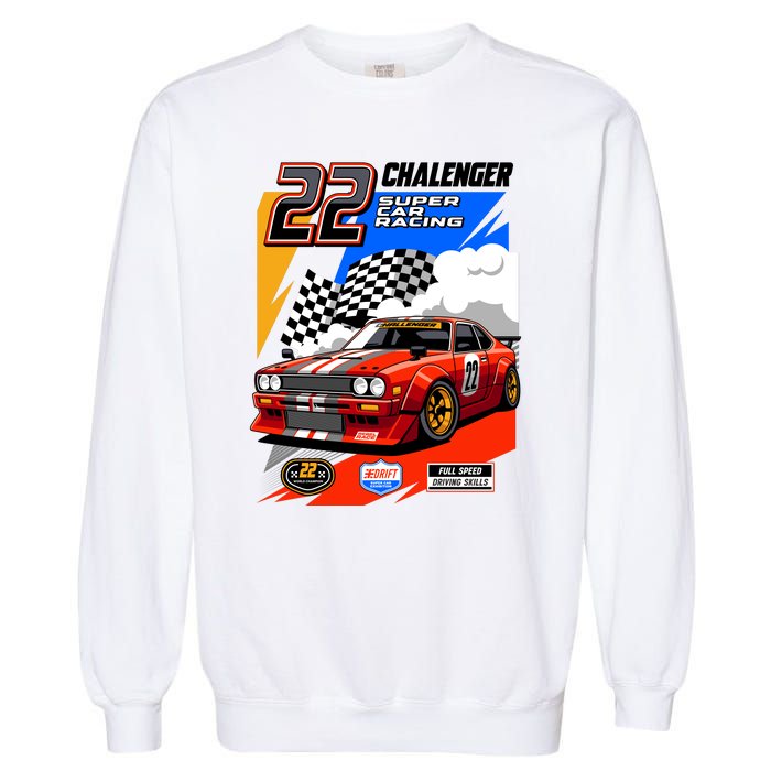 Chalenger Super Car Racing Garment-Dyed Sweatshirt