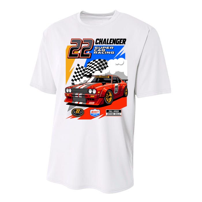 Chalenger Super Car Racing Performance Sprint T-Shirt