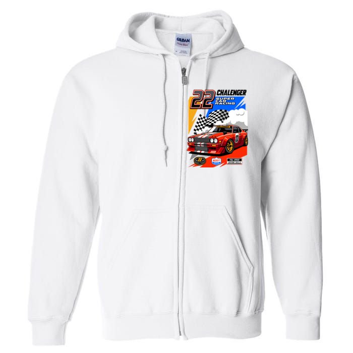 Chalenger Super Car Racing Full Zip Hoodie