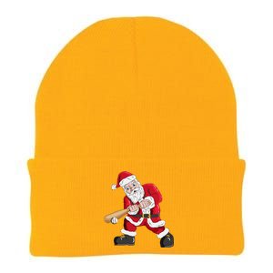 Christmas Santa Claus With Baseball Bat Baseball Knit Cap Winter Beanie